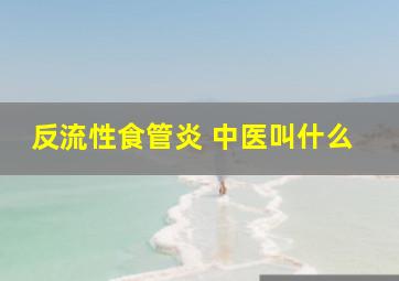 反流性食管炎 中医叫什么